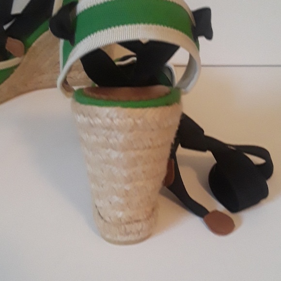 ♨️♨️SOLD♨️♨️♨️ J.Crew Ankle Wrap Espadrille Wedges - Picture 6 of 8